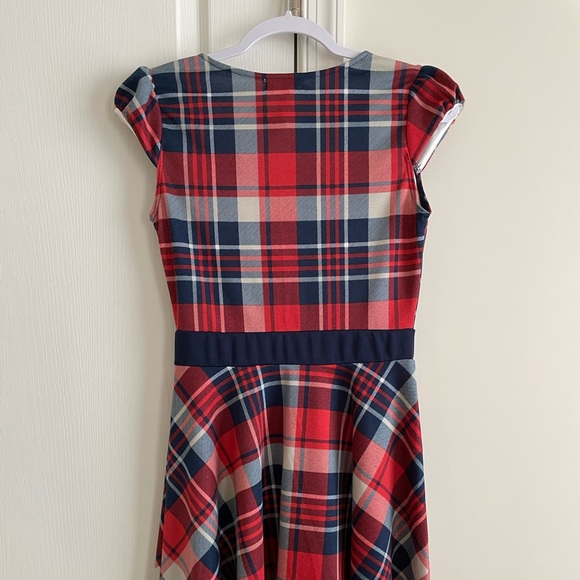 ModCloth Yellow Star Red and Blue Plaid dress size M - Picture 4 of 4